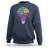 100th Day Of School Sweatshirt 100 Days Smarter Kinder Stronger Brighter Brave - Wonder Print Shop