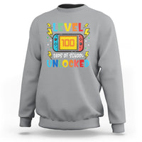 100th Day Of School Sweatshirt Level 100 Days Unlocked Video Game Funny Gamer - Wonder Print Shop