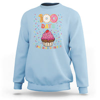100th Day Of School Sweatshirt 100 Days Sprinkled With Fun Cupcake Donut - Wonder Print Shop