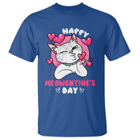 Valentine's Day T Shirt Happy Meowentine Cute Cat Kisses - Wonder Print Shop