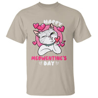 Valentine's Day T Shirt Happy Meowentine Cute Cat Kisses - Wonder Print Shop