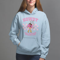 Valentine's Day Hoodie Howdy Valentine Heart Retro Groovy - Wonder Print Shop