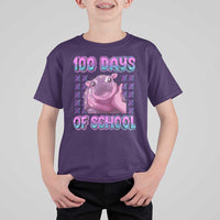 100th Day Of School T Shirt For Kid Cute Moo Deng Baby Hippo 100 Days - Wonder Print Shop