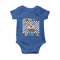Moo Deng 100th Day Of School Baby Onesie Cute Baby Hippo 100 Days