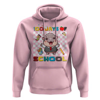 Moo Deng 100th Day Of School Hoodie Cute Baby Hippo 100 Days