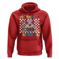 Moo Deng 100th Day Of School Hoodie Cute Baby Hippo 100 Days