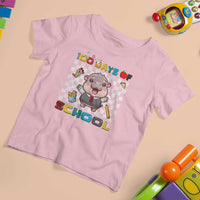 Moo Deng 100th Day Of School T Shirt For Kid Cute Baby Hippo 100 Days - Wonder Print Shop