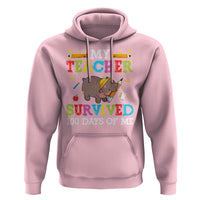Funny Moo Deng 100th Day Of School Hoodie My Teacher Survived 100 Days Of Me