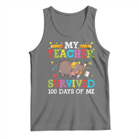 Funny Moo Deng 100th Day Of School Tank Top My Teacher Survived 100 Days Of Me