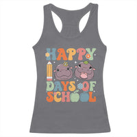 Happy 100 Days Of School Cute Moo Deng Racerback Tank Top