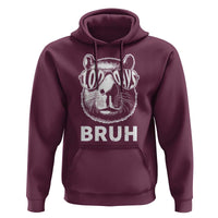 100th Day Of School Capybara Hoodie 100 Days Bruh Cool Capy Bara