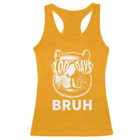 100th Day Of School Capybara Racerback Tank Top 100 Days Bruh Cool Capy Bara