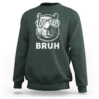 100th Day Of School Capybara Sweatshirt 100 Days Bruh Cool Capy Bara - Wonder Print Shop