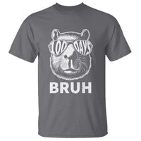 100th Day Of School Capybara T Shirt 100 Days Bruh Cool Capy Bara - Wonder Print Shop