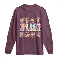 100th Day Of School Cute Capybara Long Sleeve Shirt Motor Skills Creativity Problem Solving Communication