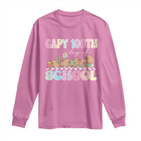 Capy 100 Days Of School Cute Capybara Long Sleeve Shirt