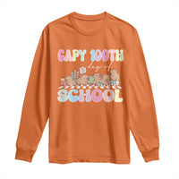 Capy 100 Days Of School Cute Capybara Long Sleeve Shirt
