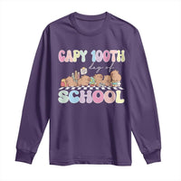 Capy 100 Days Of School Cute Capybara Long Sleeve Shirt