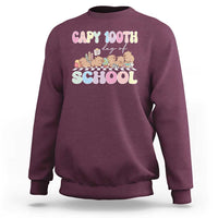Capy 100 Days Of School Cute Capybara Sweatshirt - Wonder Print Shop