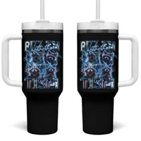 Autism Awareness Tumbler With Handle Rizz Em With The Tism Funny Meme Autistic Raccoon