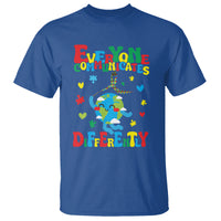 Autism Awareness T Shirt Everyone Communicates Different Puzzle Cute Earth - Wonder Print Shop