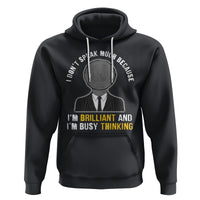 Autism Awareness Hoodie I Don't Speak Much Because I'm Brilliant And I'm Busy Thinking Autistic Aesthetic Maze Man - Wonder Print Shop