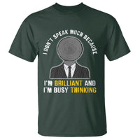 Autism Awareness T Shirt I Don't Speak Much Because I'm Brilliant And I'm Busy Thinking Autistic Aesthetic Maze Man - Wonder Print Shop