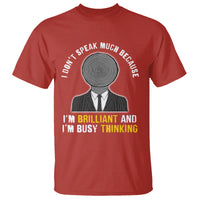 Autism Awareness T Shirt I Don't Speak Much Because I'm Brilliant And I'm Busy Thinking Autistic Aesthetic Maze Man - Wonder Print Shop
