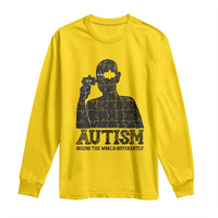 Autism Awareness Long Sleeve Shirt Autistic Seeing The World From A Different Angle Aesthetic