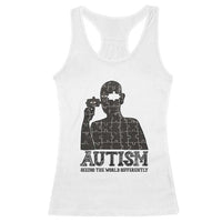 Autism Awareness Racerback Tank Top Autistic Seeing The World From A Different Angle Aesthetic