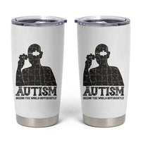 Autism Awareness Tumbler Cup Autistic Seeing The World From A Different Angle Aesthetic