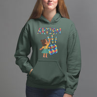Autism Awareness Hoodie Artism Puzzle Girls Women Artist Autistic - Wonder Print Shop