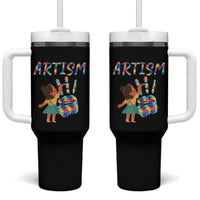 Autism Awareness Tumbler With Handle Artism Puzzle Girls Women Artist Autistic