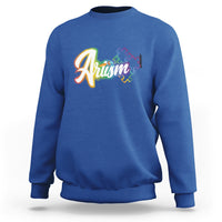 Autism Awareness Sweatshirt Artism Artist Autistic Rainbow Puzzle Aesthetic - Wonder Print Shop