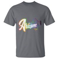 Autism Awareness T Shirt Artism Artist Autistic Rainbow Puzzle Aesthetic - Wonder Print Shop
