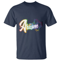 Autism Awareness T Shirt Artism Artist Autistic Rainbow Puzzle Aesthetic - Wonder Print Shop