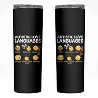 Autism Awareness Skinny Tumbler Autistic Love Languages Cute Chick