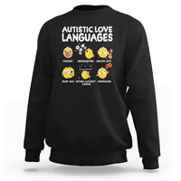 Autism Awareness Sweatshirt Autistic Love Languages Cute Chick - Wonder Print Shop