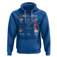 Autism Awareness Hoodie Autistic Style Routines Song On Repeat Stim Toys Sensory Differences - Wonder Print Shop