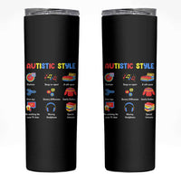 Autism Awareness Skinny Tumbler Autistic Style Routines Song On Repeat Stim Toys Sensory Differences