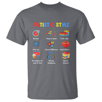 Autism Awareness T Shirt Autistic Style Routines Song On Repeat Stim Toys Sensory Differences - Wonder Print Shop