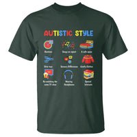 Autism Awareness T Shirt Autistic Style Routines Song On Repeat Stim Toys Sensory Differences - Wonder Print Shop