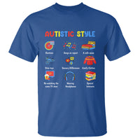 Autism Awareness T Shirt Autistic Style Routines Song On Repeat Stim Toys Sensory Differences - Wonder Print Shop