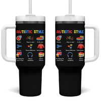 Autism Awareness Tumbler With Handle Autistic Style Routines Song On Repeat Stim Toys Sensory Differences