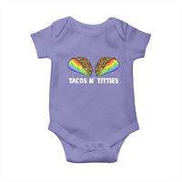 Tacos Lover LGBT Pride Baby Onesie Tacos N' Titties Gay Rainbow Proud