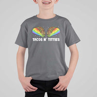Tacos Lover LGBT Pride T Shirt For Kid Tacos N' Titties Gay Rainbow Proud