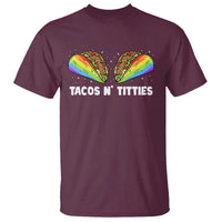 Tacos Lover LGBT Pride T Shirt Tacos N' Titties Gay Rainbow Proud