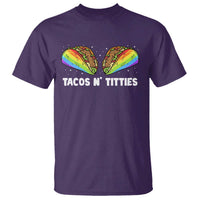 Tacos Lover LGBT Pride T Shirt Tacos N' Titties Gay Rainbow Proud