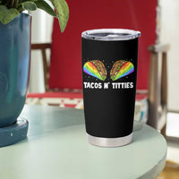 Tacos Lover LGBT Pride Tumbler Cup Tacos N' Titties Gay Rainbow Proud