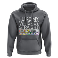 LGBTQ Ally Hoodie I Like My Whiskey Straight But My Friends Can Go Either Way LGBT Pride - Wonder Print Shop